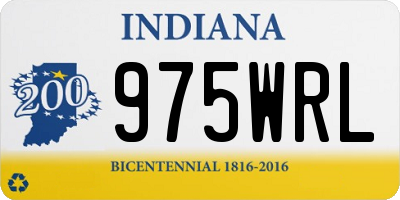 IN license plate 975WRL