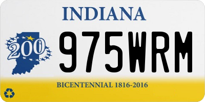 IN license plate 975WRM