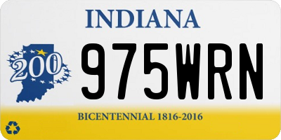 IN license plate 975WRN