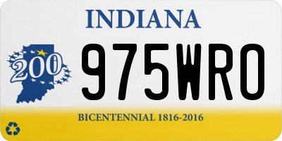 IN license plate 975WRO