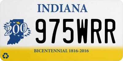 IN license plate 975WRR