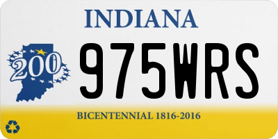 IN license plate 975WRS