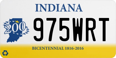 IN license plate 975WRT