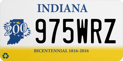 IN license plate 975WRZ