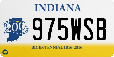 IN license plate 975WSB