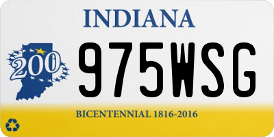 IN license plate 975WSG