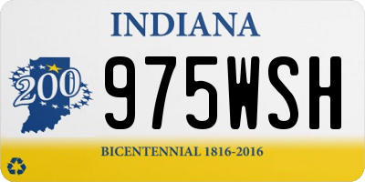 IN license plate 975WSH