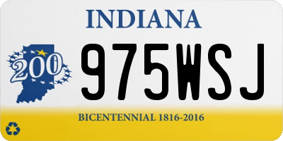 IN license plate 975WSJ