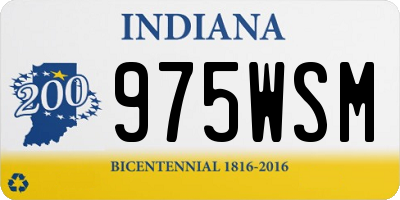 IN license plate 975WSM