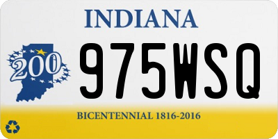 IN license plate 975WSQ