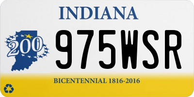 IN license plate 975WSR