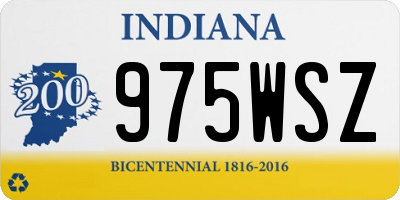 IN license plate 975WSZ