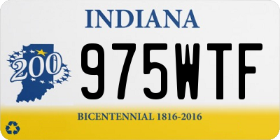 IN license plate 975WTF