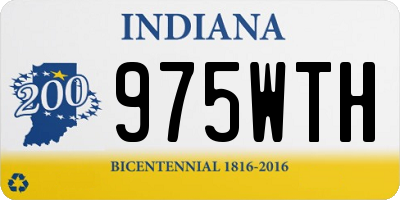 IN license plate 975WTH