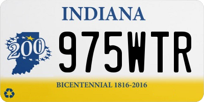 IN license plate 975WTR
