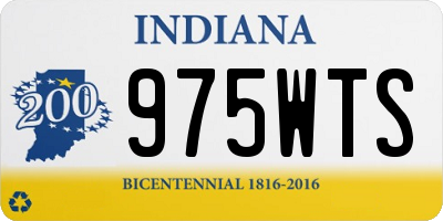 IN license plate 975WTS