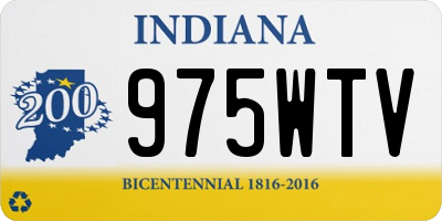 IN license plate 975WTV