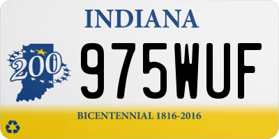IN license plate 975WUF