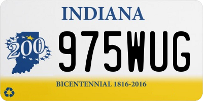 IN license plate 975WUG