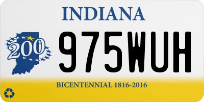 IN license plate 975WUH