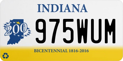 IN license plate 975WUM