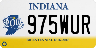 IN license plate 975WUR