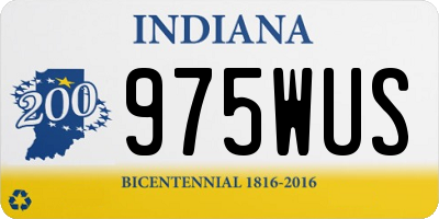 IN license plate 975WUS