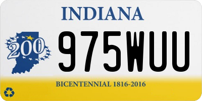 IN license plate 975WUU