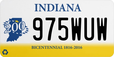 IN license plate 975WUW