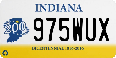 IN license plate 975WUX