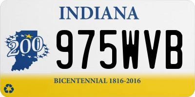 IN license plate 975WVB
