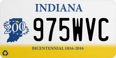 IN license plate 975WVC