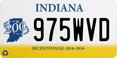 IN license plate 975WVD