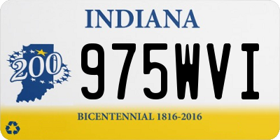 IN license plate 975WVI