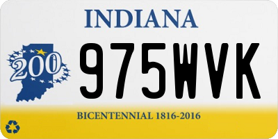 IN license plate 975WVK