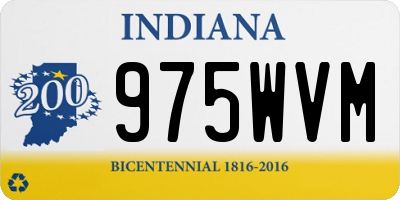 IN license plate 975WVM