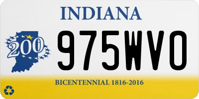 IN license plate 975WVO