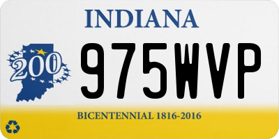 IN license plate 975WVP