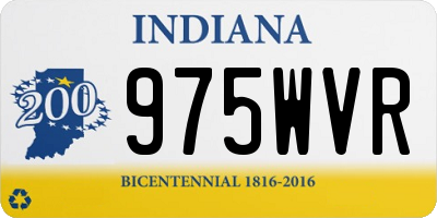 IN license plate 975WVR