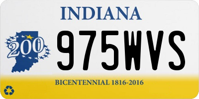 IN license plate 975WVS