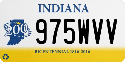 IN license plate 975WVV