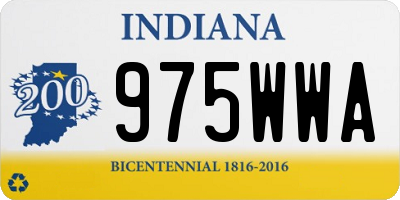 IN license plate 975WWA