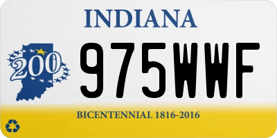 IN license plate 975WWF