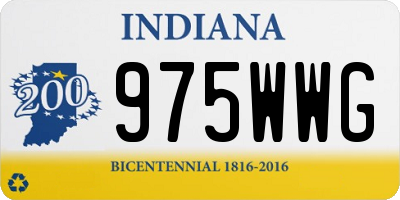 IN license plate 975WWG