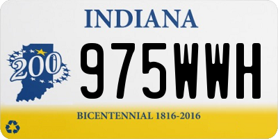 IN license plate 975WWH