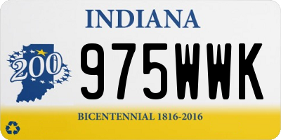 IN license plate 975WWK