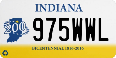 IN license plate 975WWL