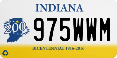 IN license plate 975WWM