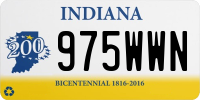 IN license plate 975WWN