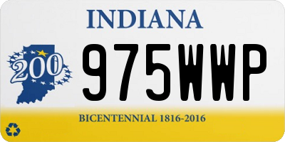 IN license plate 975WWP